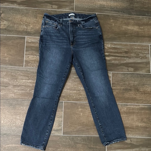 Good American Blue Straight Leg Jeans - Picture 1 of 16